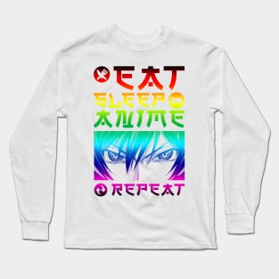 EAT SLEEP ANIME REPEAT Long Sleeve T-Shirt